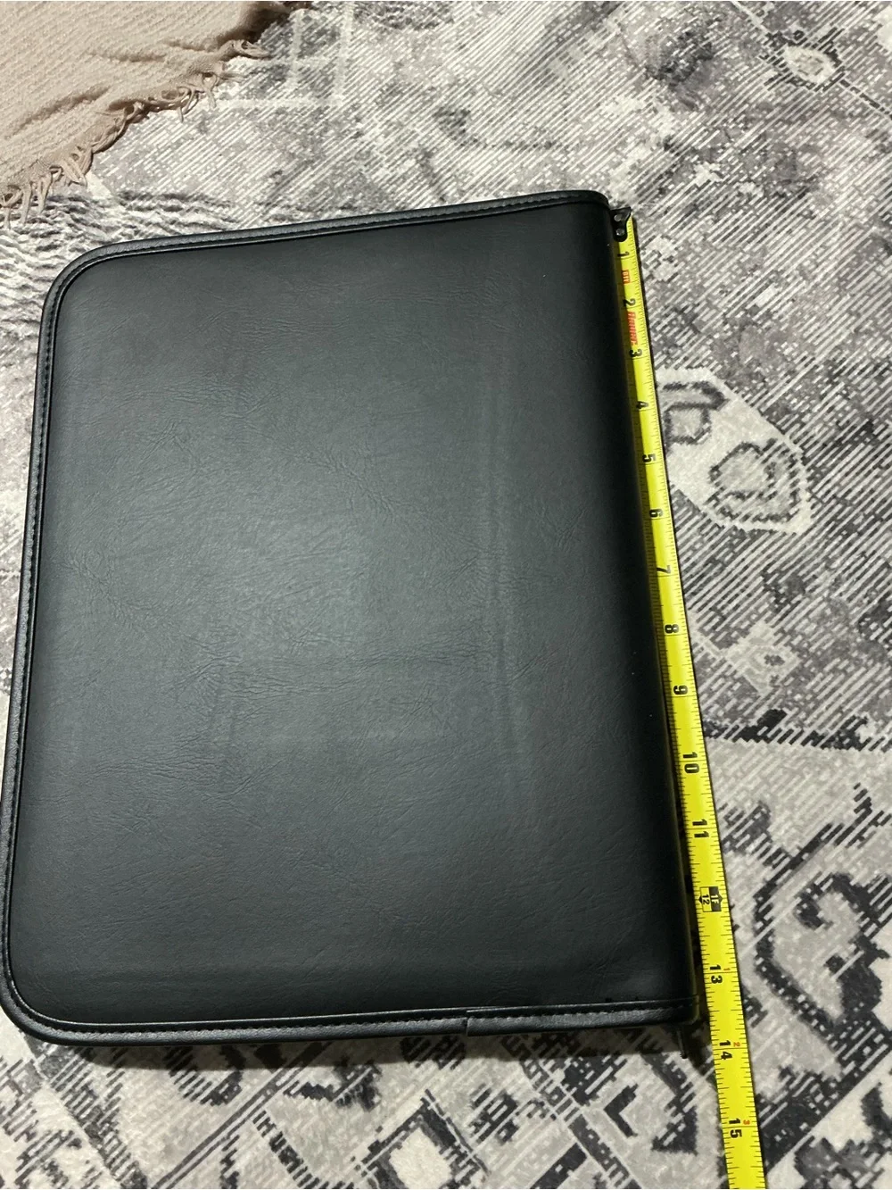 Black Zippered Padfolio Organizer with Calculator